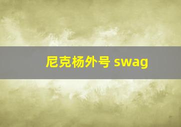 尼克杨外号 swag